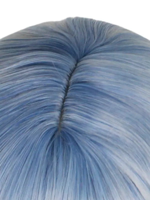 14 Inch Blue & White Short Bob Wigs for Women, Gorgeous Fluffy Wigs with Bangs, Synthetic Full Machine Wigs for Party, Daily Use 8