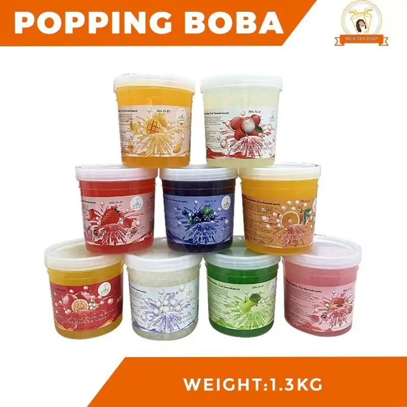 1.3kg Popping Boba For Milk Tea Fruit Juice QQ Jelly Strawberry ...
