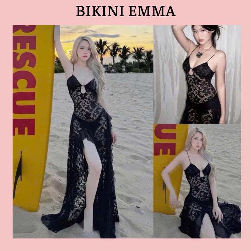 BIKINI EMMA - Đầm Ren Xoè Bikini Ren Thiết Kế Xuyên Thấu Sexy Che Khuyết Điểm Tôn Dáng Có Mút Đệm Dress Viền Ren
