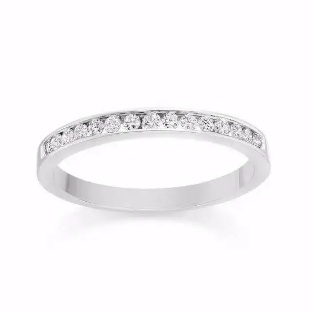 Cincin couple Titanium Stainless steel FULL MATA 1Baris anti karat selamanya Fashion Ring 5