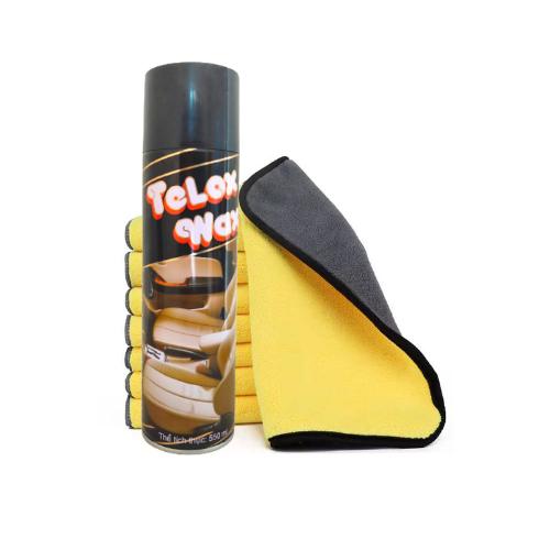 Chai xịt dưỡng bóng nhựa nhám oto xe máy Telox Wax 550ml tặng kèm khăn lau siêu thấm Sơn