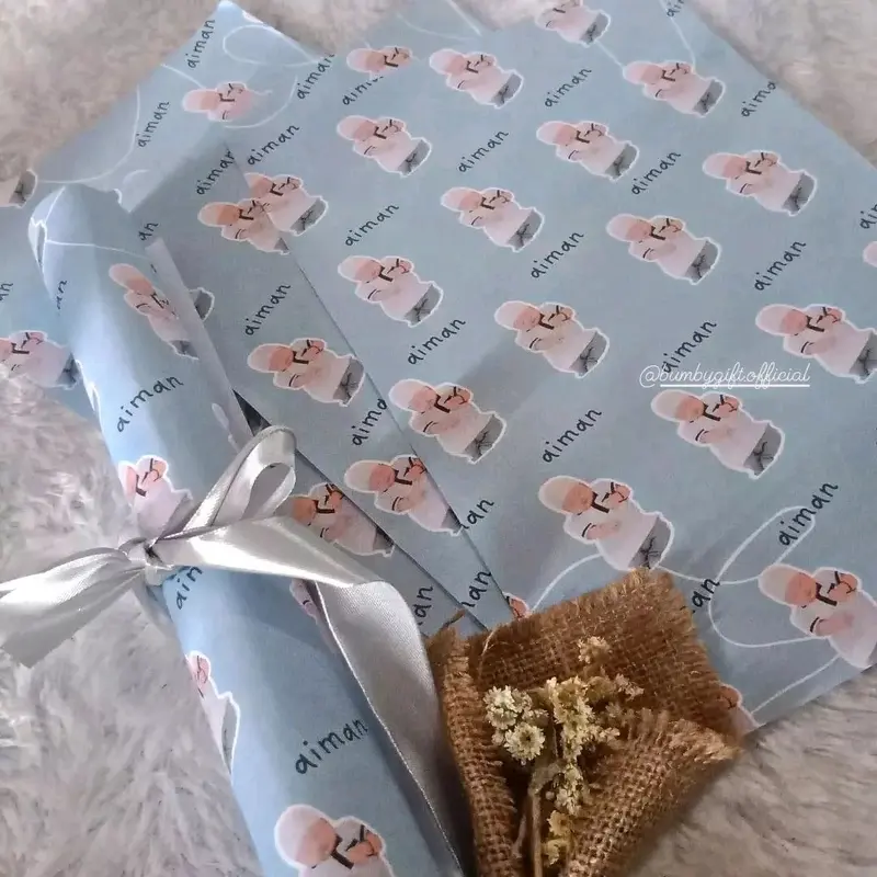 KERTAS KADO CUSTOM WAJAH ISI 7LEMBAR 1