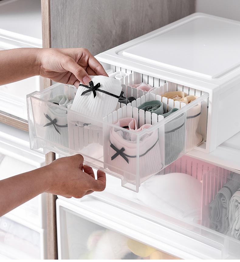 Product Introduction of Thickened Drawer Style Wardrobe Storage Box Plastic Storage Cabinet Clothes Storage Box Toy Underwear Storage Box Shoe Box Kitchen Organiser Bath Lightweight 26