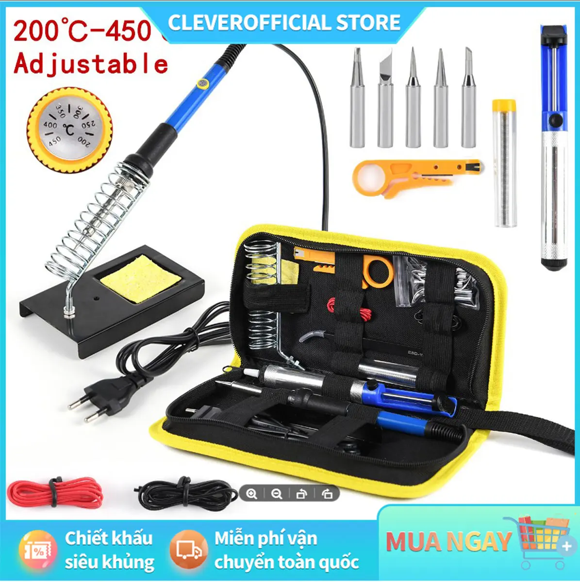 【Giao hàng 24h】bộ mỏ hàn,Bộ Hàn Sắt Điện Điều Chỉnh Nhiệt Độ, Dụng Cụ Hàn Bút Chì Nhiệt 220V 110V 60W,Bộ Mỏ Hàn Thiếc Điều Chỉnh Nhiệt