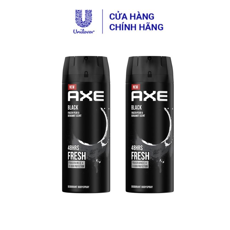 [FS] Combo 2 Xịt nước hoa AXE Xịt Thơm toàn thân dành cho nam Black (chai 135ml) [3]