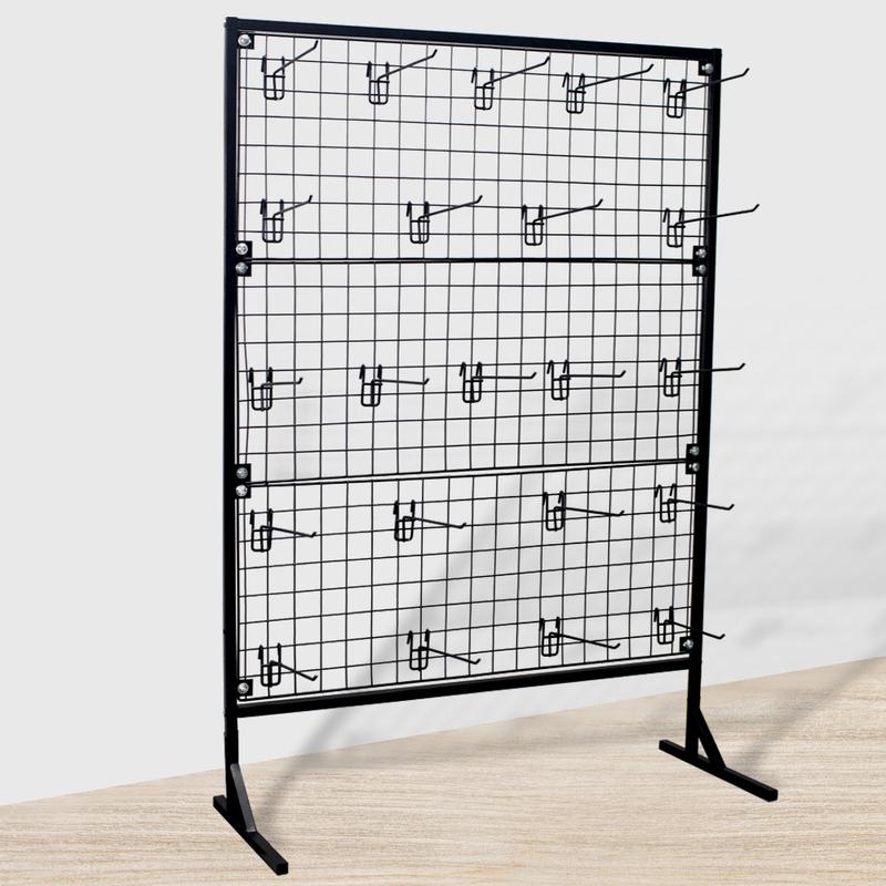  Kệ khung lưới kèm 20 móc treo bằng kim loại cứng cáp treo đồ trưng bày xinh xắn HT08 