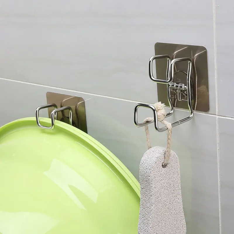 Móc treo/ Giá treo chậu, đồ dùng nhà tắm, nhà bếp bằng inox siêu chắc 4