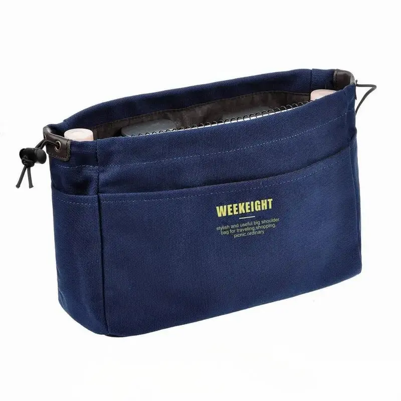 Canvas Storage Bag, 1 Count Lightweight Portable Travel Storage Bag with Drawstring, Large Capacity Inner Pocket Organizer for Indoor & Outdoor 8