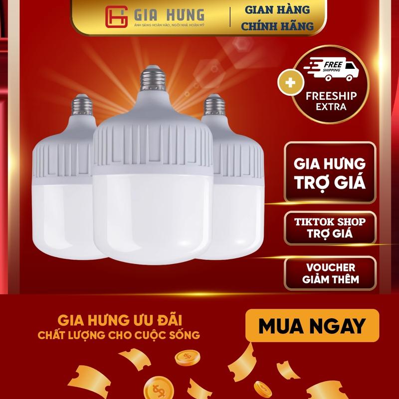 [LOẠI 2] Bóng đèn LED siêu sáng 30W Gia Hưng GHCB3BTS30 - Tiết kiệm điện 90%, chống nước, vỡ led  đen bóng  đen bóng  đèn 2