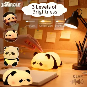 （produk sekali pakai）Lampu Malam LED Panda yang Dapat Diisi Ulang 1200mAh Hadiah Ulang Tahun Panda Lampu Tidur Sekali Sentuh Rechargeable/Lampu Tidur Lucu Mainan Anak