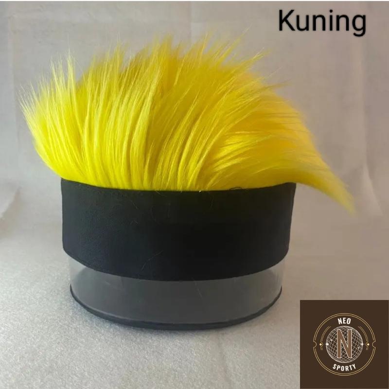 Topi wig bulu sintetis pria wanita nyaman dipake 7