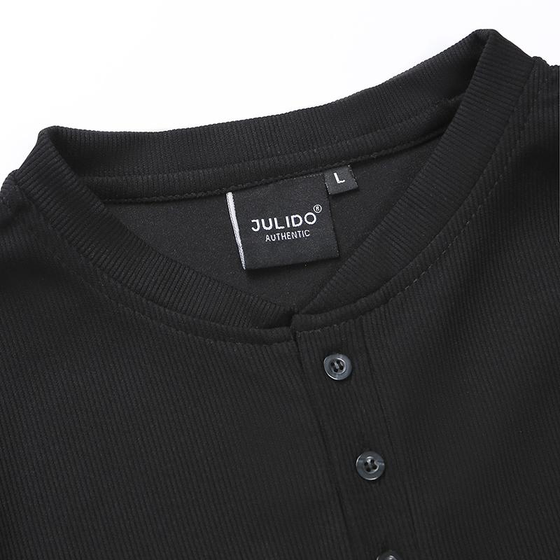 Áo thun tăm nam dài tay cổ Henley 3 cúc - JULIDO 5