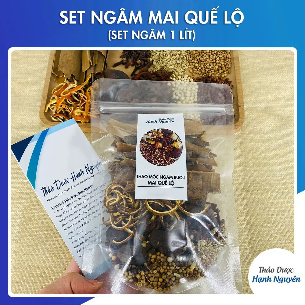 9 nguyên liệu ngâm 1 lít mai quế lộ (Có set đã rang thơm, nghiền sẵn)