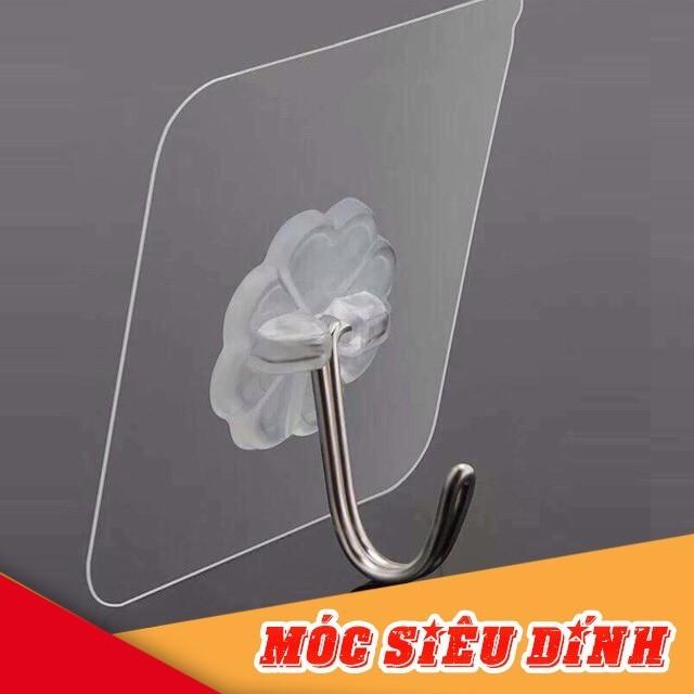 Móc Dán Tường Siêu Dính Trong Suốt, Chịu Lực Tốt Treo Đồ Dùng Siêu Chắc Chắn 6x6cm - Duli.B Home 1