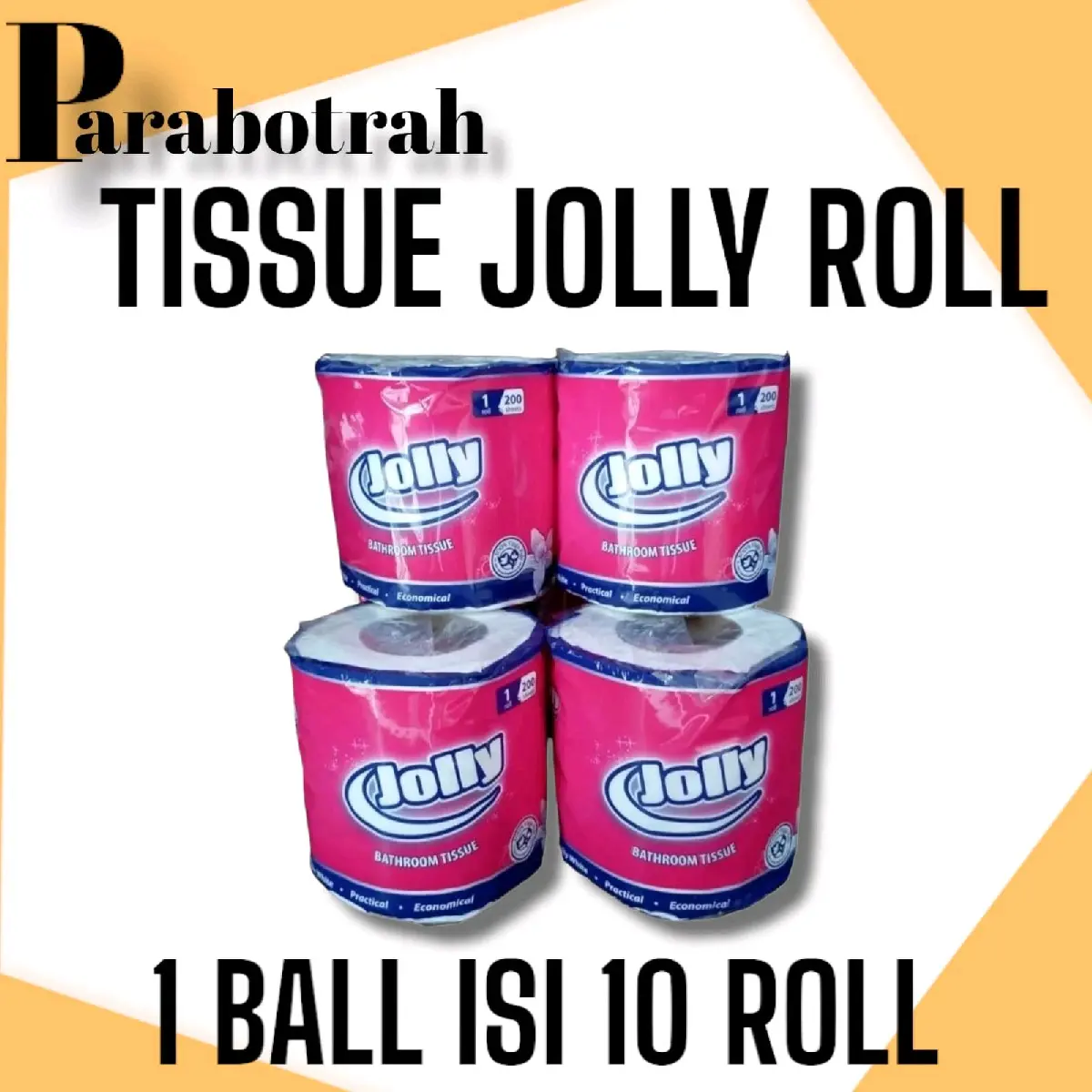 TISU JOLLY GULUNG TOILET DAPAT 20PCS PAKET HEMAT 2 PACK 20 ROLL | [ 10 PACK ] Tisu JOLLY Tisuue Gulung Tisu Toilet BALL - Isi 10 Roll Kamar Kecil