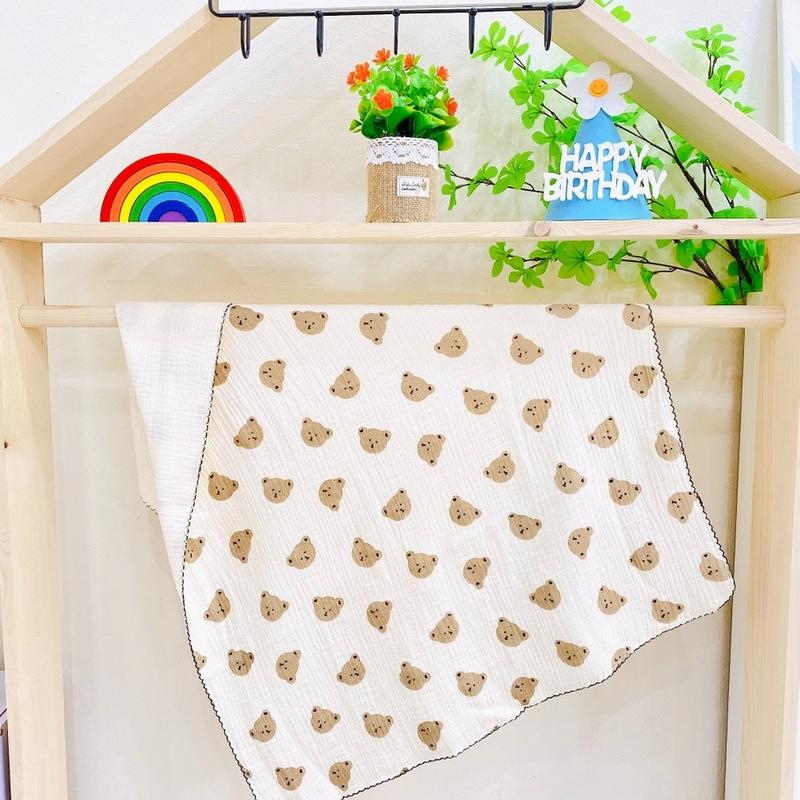 Khăn tắm xô Muslin đa năng cao cấp MiMii 4 lớp dày dặn mềm mại thấm hút tốt cho trẻ sơ sinh và trẻ nhỏ.