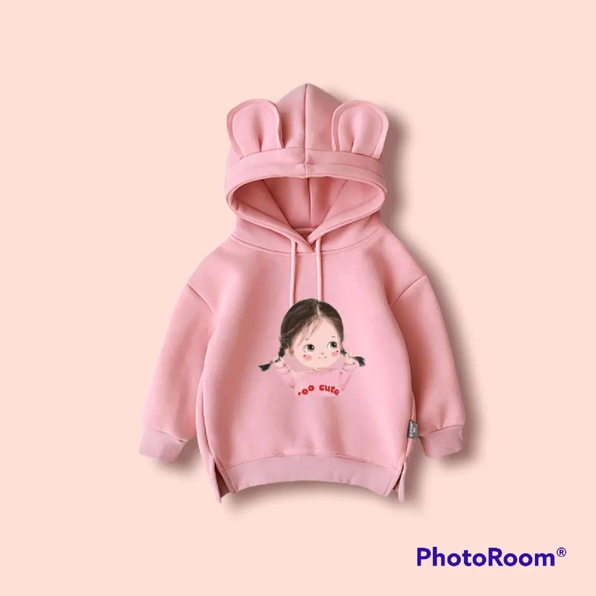 sweater jaket Hoodie anak perempuan jaket fleece anak jaket bayi lucu gemoy sablonan Katun Santai