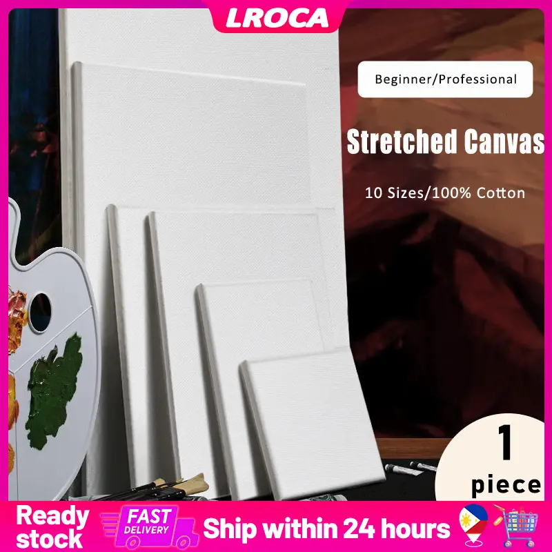 Canvas Board Painting Plain with Wooden Frame Cotton Stretched Canvas Frame Suitable for Oil Painting Various Sizes