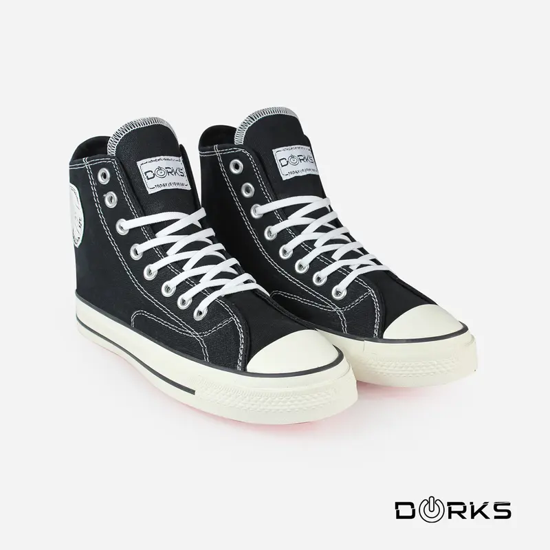 Dorks Back To School High Black - Sepatu Sneakers Casual Pria Wanita Original kerja shoes 4