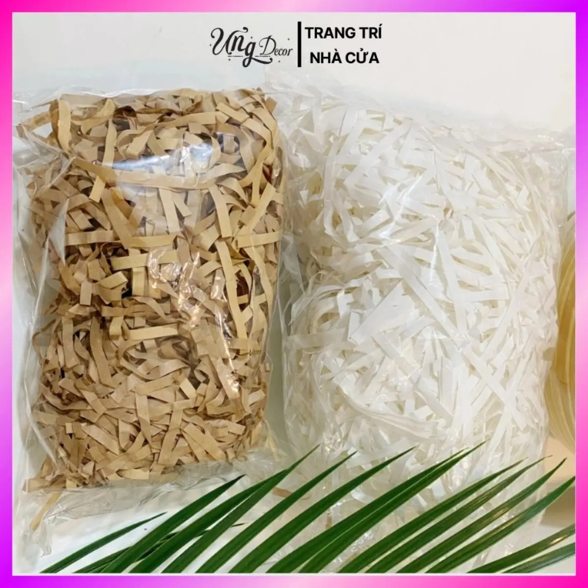 Ưng decor - Giấy rơm cắt nhỏ lót quà tặng, hộp trang trí decor quà tặng ...