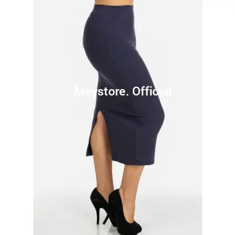Rok Midi Belah Samping Kerja Formal Santai Span Wanita Hitam Panjang Pendek Pink Putih Scuba Variasi Mini 1