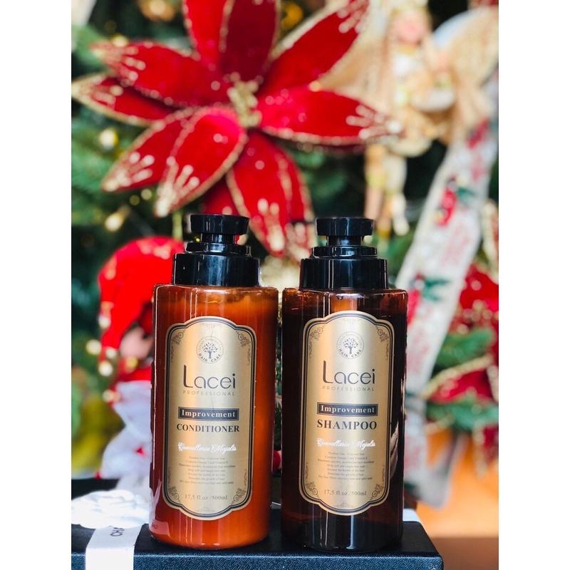 CHÍNH HÃNG Cặp Dầu Gội Xả Cao Cấp Lacei Improvement Chăm Sóc Tóc Chuẩn SaLon