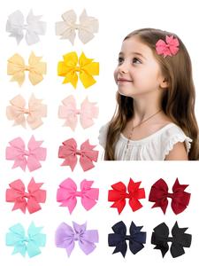 Solid Color Bow Decor Hair Clip Set, Cute Hair Accessories for Girls, Fashion Hair Accessories for Party, Daily Clothing Decor