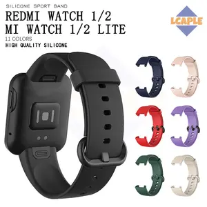 Original Silicone Strap for Redmi Watch 2 / 1 Soft Sport Rubber Band jam tangan smartwatch Accessories for Xiaomi Mi Watch Lite 2 / 1 Replacement Wristband  for Mi Poco Watch
