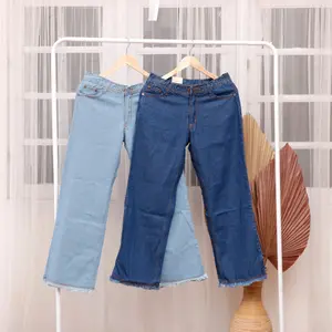 PREMIUM KULOT JEANS RAWIS TEBAL CELANA WANITA HIGHWAIST
