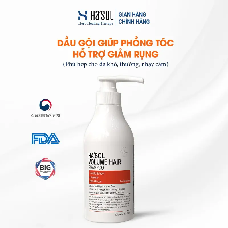 Combo Dầu Gội Volume Hair Hasol 500g + Xịt Dưỡng Tóc Hasol 100ml 1