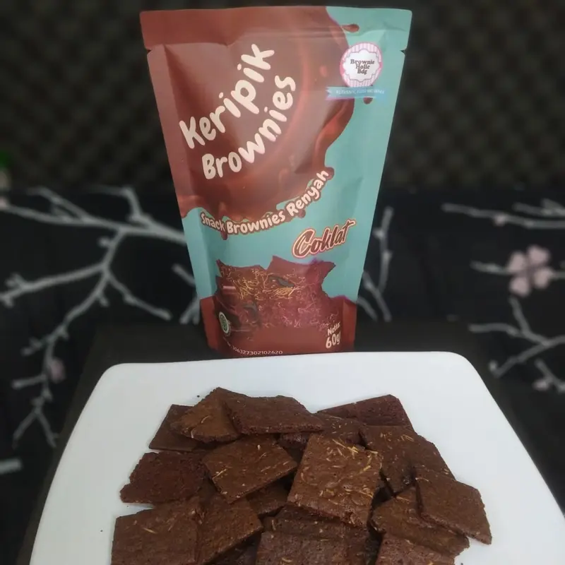 PAKET 4 Pcs Keripik Brownies Brownieholicbdg Coklat Food  Choco 5