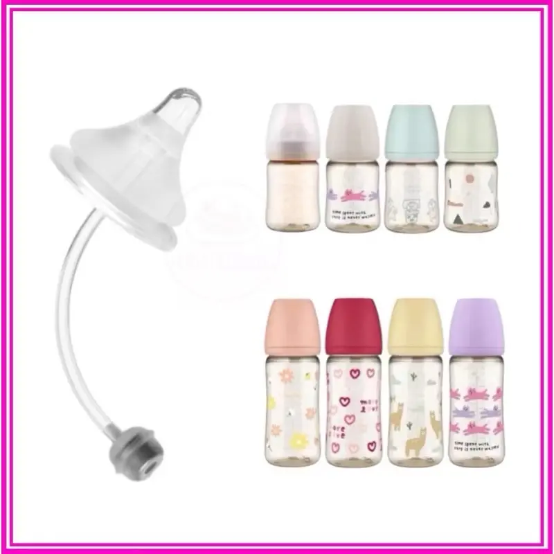 Ống Tập Hút Bình Sữa Moyuum, Núm Ti Dây Hút Quả Tạ Giúp Bé Ti Bình Ở Mọi Tư Thế - Tập Uống