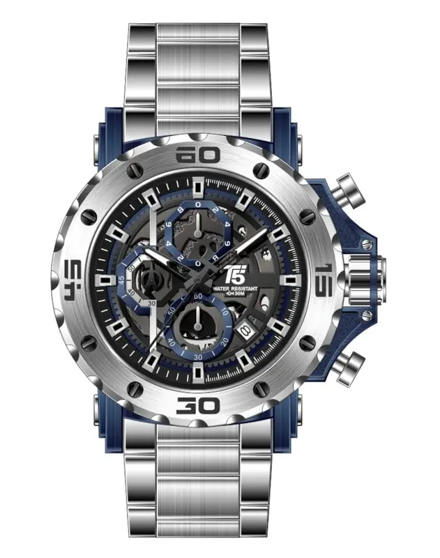 TimelessCorp - Jam Tangan Pria Cowok T5 H 3723G Analog Original 1