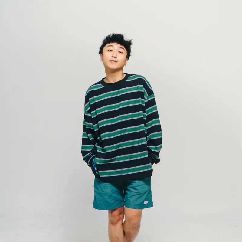 MIXMACSTIMES | YOSHIO OVERSIZE BOXY LONGSLEEVE | Kaos garis | salur anak unisex | belang polos | belang cotton combed 2
