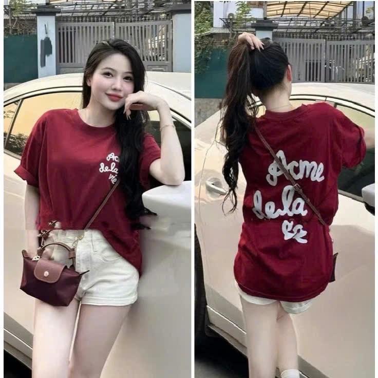 Áo Phông In Nổi AC.ME Form Rộng Chất Cotton 2Chiều Unisex 3