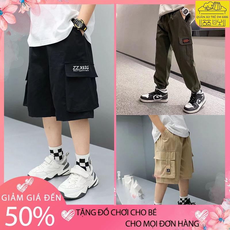 Quần kaki bé trai quần bé trai đi học quần vải kaki túi hộp thời trang cho bé trai size nhỡ đại 18-52kg quần short quần dài kaki trẻ em nam