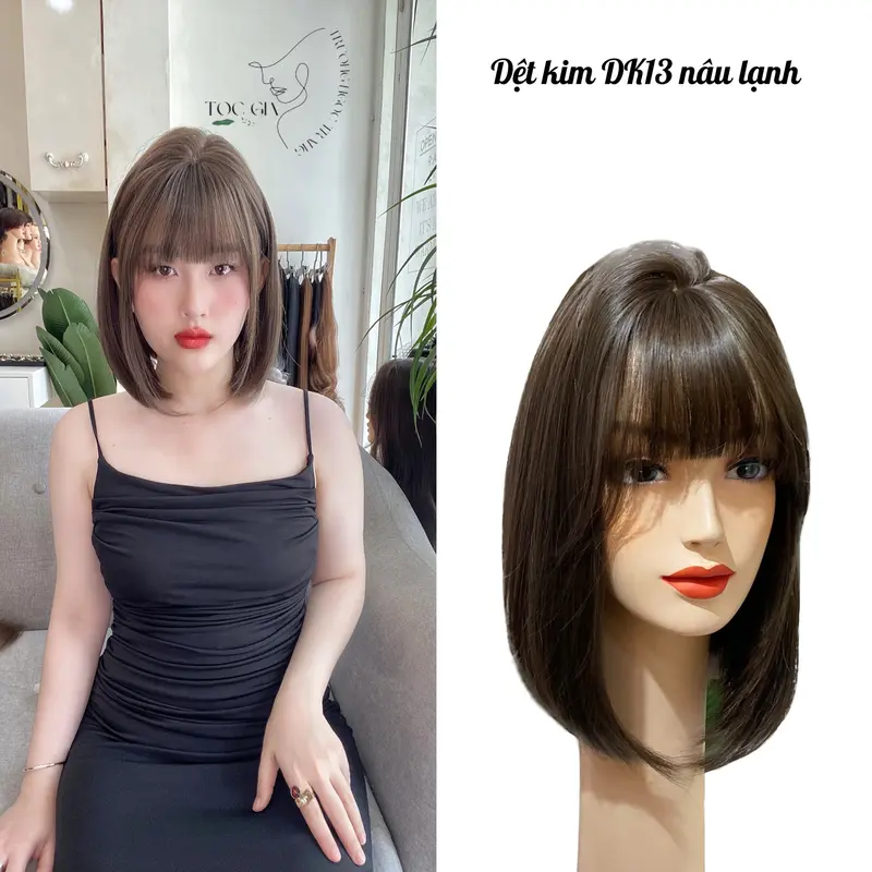 < DK13 > TÓC NGUYÊN ĐẦU DỆT KIM THẾ HỆ MỚI DA ĐẦU BẢNG TO CÓ THỂ ĐỔI NGÔI 1