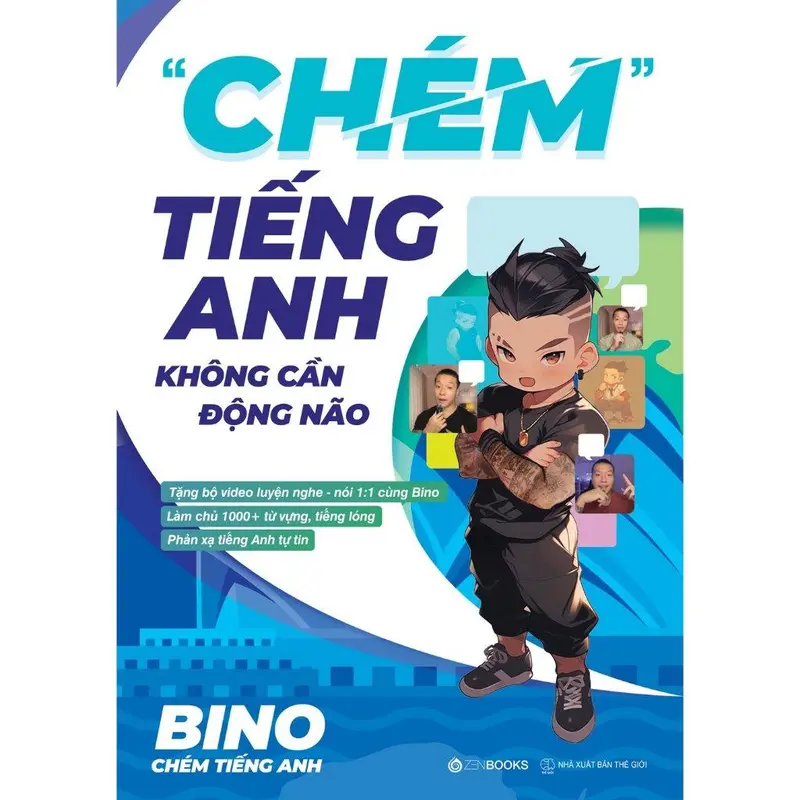 Sách - Chém Tiếng Anh Không Cần Động Não - Bino - Saigon Books - TOP 100 0