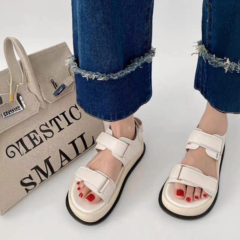 [NEW - HÀNG SẴN] GIÀY SANDAL NỮ VB 2QDAN  Đế Cao 4cm Hàn Quốc Xang đan thời trang mới hot có quai hậu đi học Shoes DéP 5