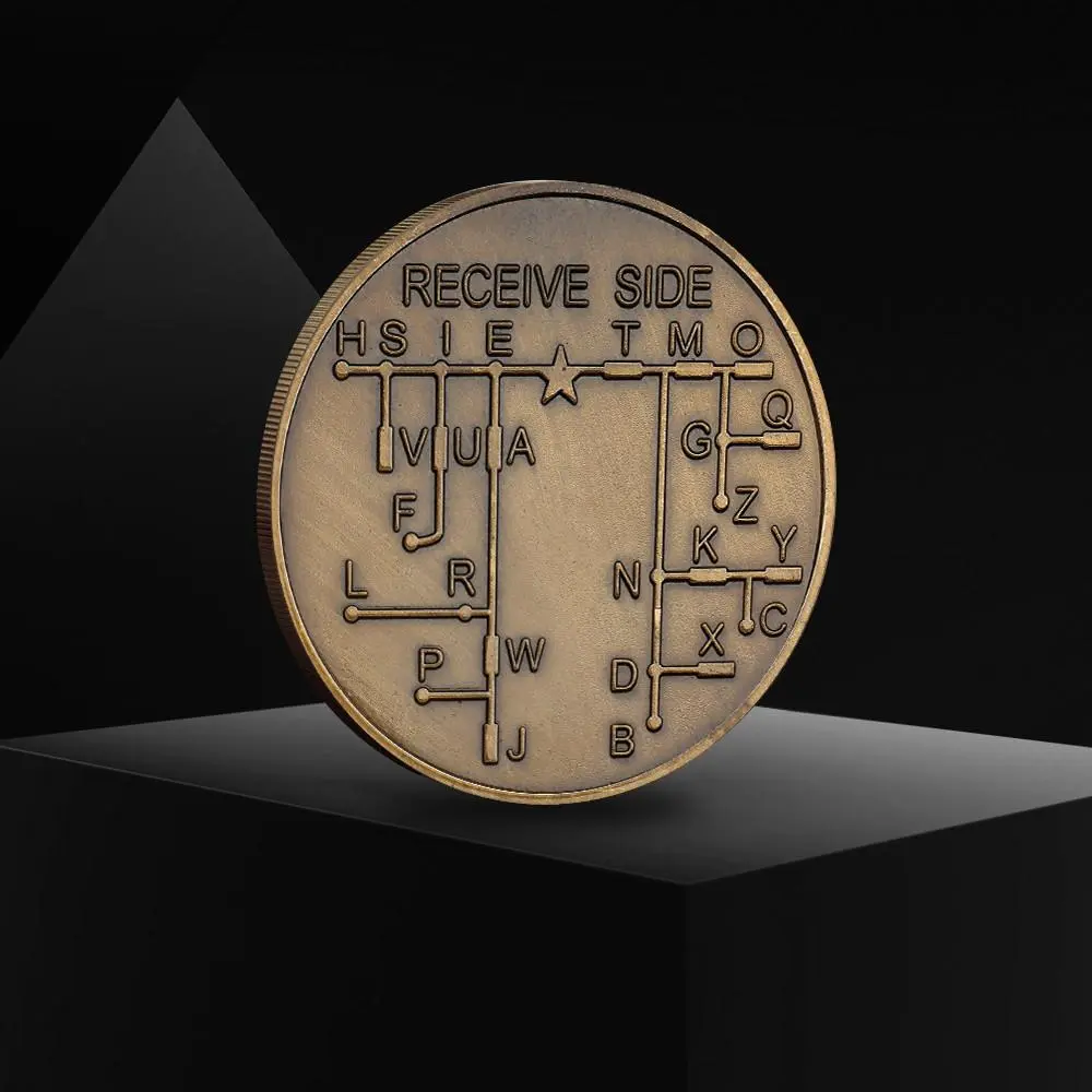 Morse Code Commemorative Coin, Creative Electroplated Coin, Art Creative Gift for Wireless Enthusiasts