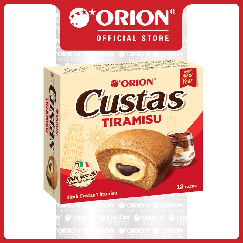 Hộp 12 Gói Bánh Custas Vị Tiramisu Mocha 281,4g