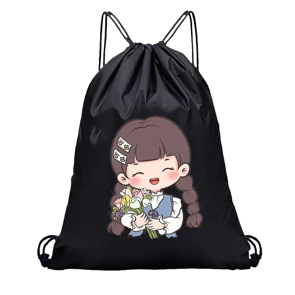 Tas Serut Hitam - Stringbag Wanita Baby Girls | Devva.id Ransel Backpack Sekolah
