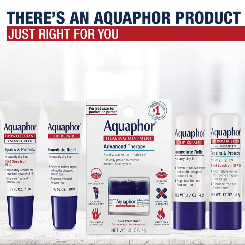 Son Dưỡng Môi Aquaphor, EUCERIN, Dưỡng Ẩm, Phục Hồi, Chống Nứt Nẻ, Tẩy Da Chết, Nuôi Dưỡng, 4.8G, Cặp 2