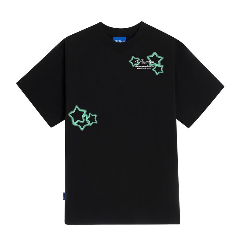 Áo Thun Nam Cổ Tròn Cotton Menswear PARADOX LITTLE STARS TEE - Đen, Trắng