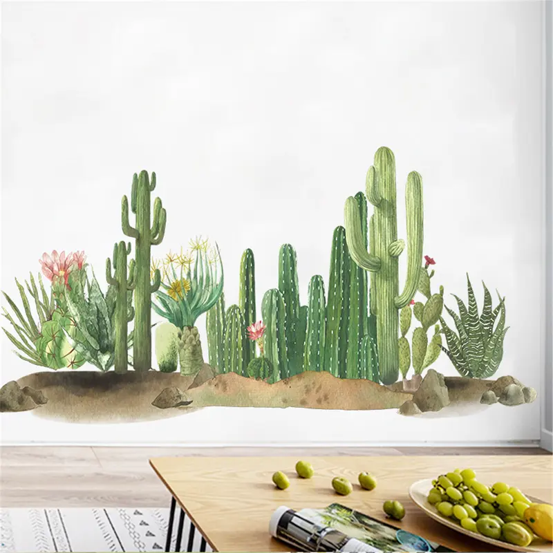 Miếng Dán Tự Làm Hình Hoa Cây Gavinty Đề Can Tự Dính Trang Trí Tường Phòng Ngủ Phòng Khách 8
