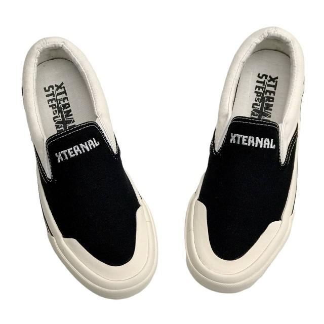 Sepatu Slip On Pria Wanita Hermoso XternalStepSure Middle White Bordir HF canvas kasual Flat Shoes Sepatu Slip On Pria Wanita Hermoso XternalStepSure Middle White Bordir HF canvas kasual Flat Shoes