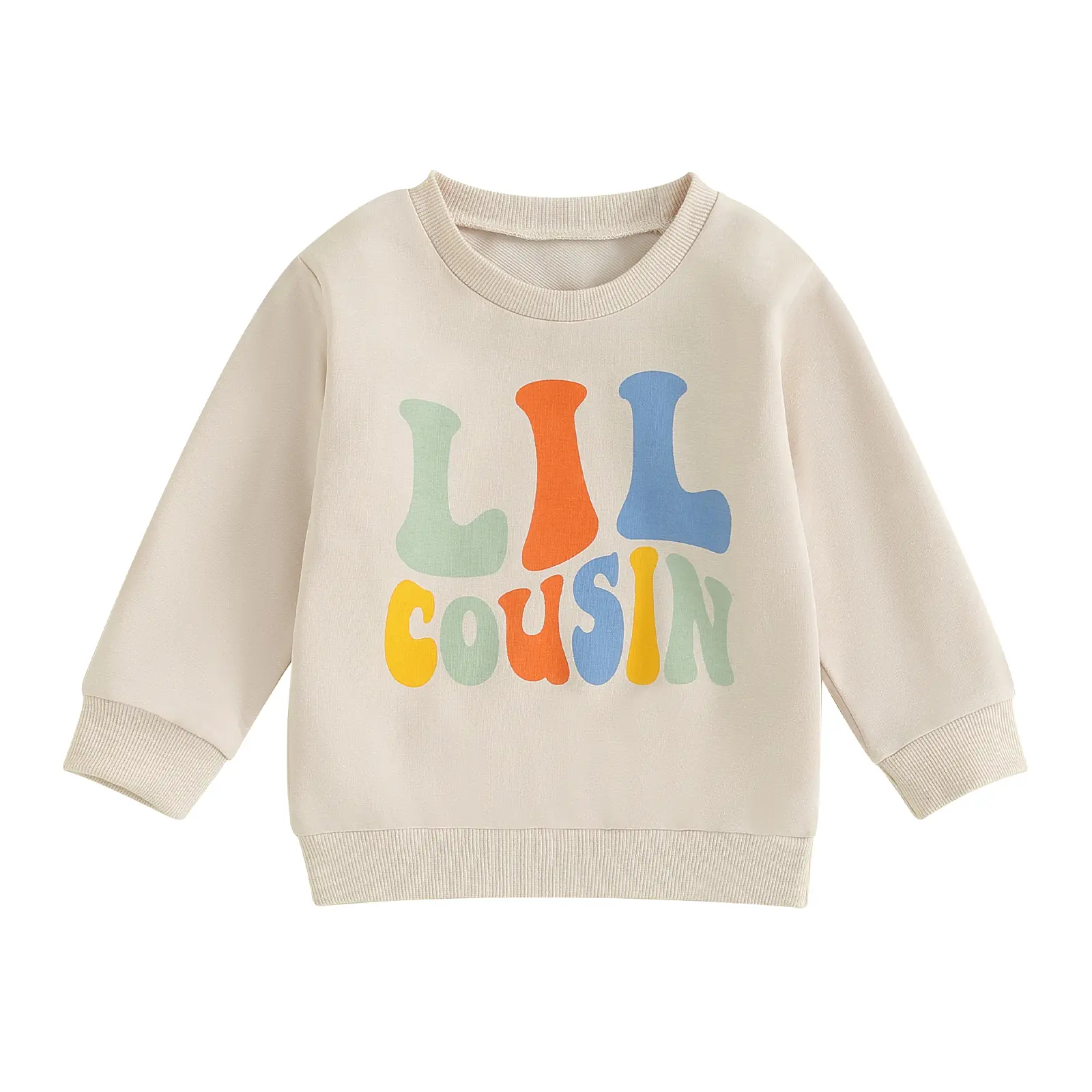 Sisters/Brother Matching Outfits Toddler Baby Letter Print Long Sleeve Crewneck Sweatshirt Fall Clothes