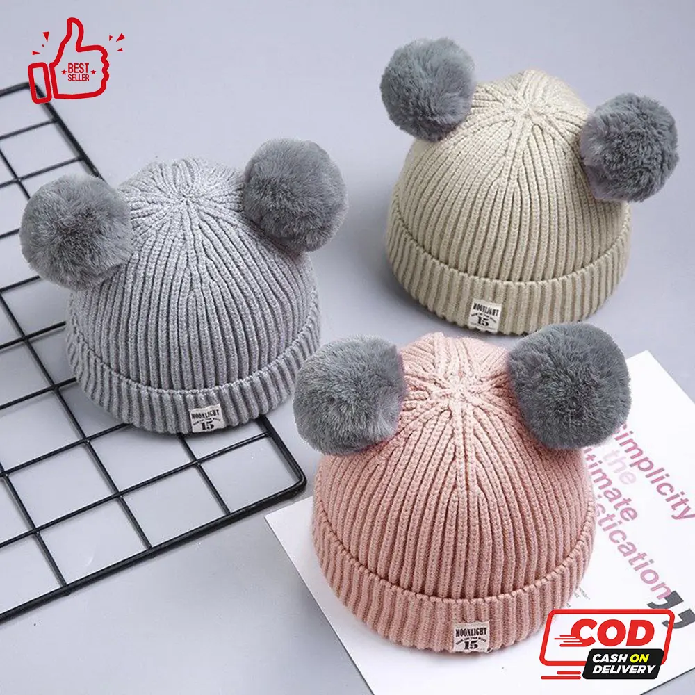 [HARGA GROSIR] TOPI KUPLUK RAJUT PREMIUM ANAK LAKI  BAYI PEMPUAN 0 3 TAHUN BAHAN TEBAL ADEM & LEMBUT TERMURAH TERLARIS cewek