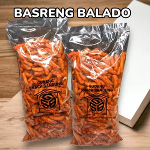 1 Kg Basreng Jendral Varian Rasa Balado Food Snacks Makanan Manis Pedas Cemilan Ball Sambal