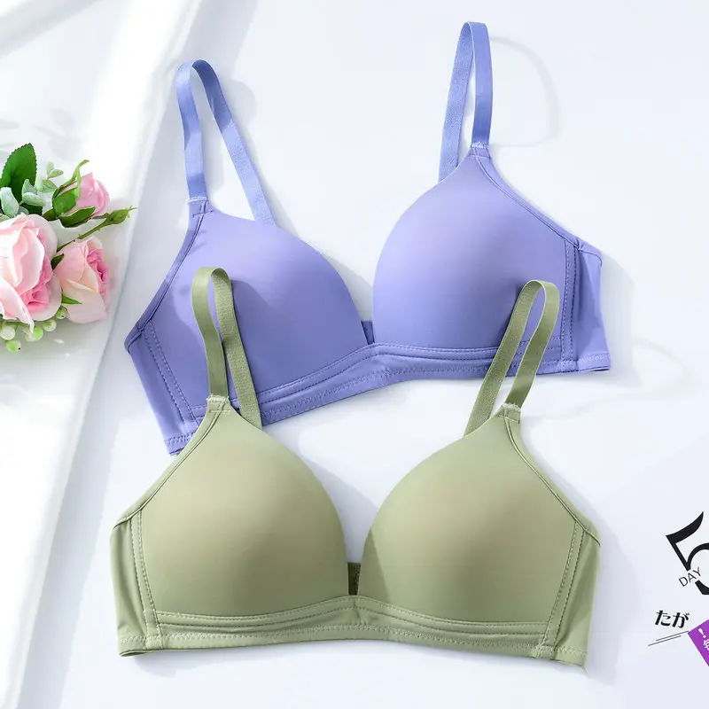 Steel-free Seamless Underwear Gathered Comfortable Breathable Bra Girls Thin